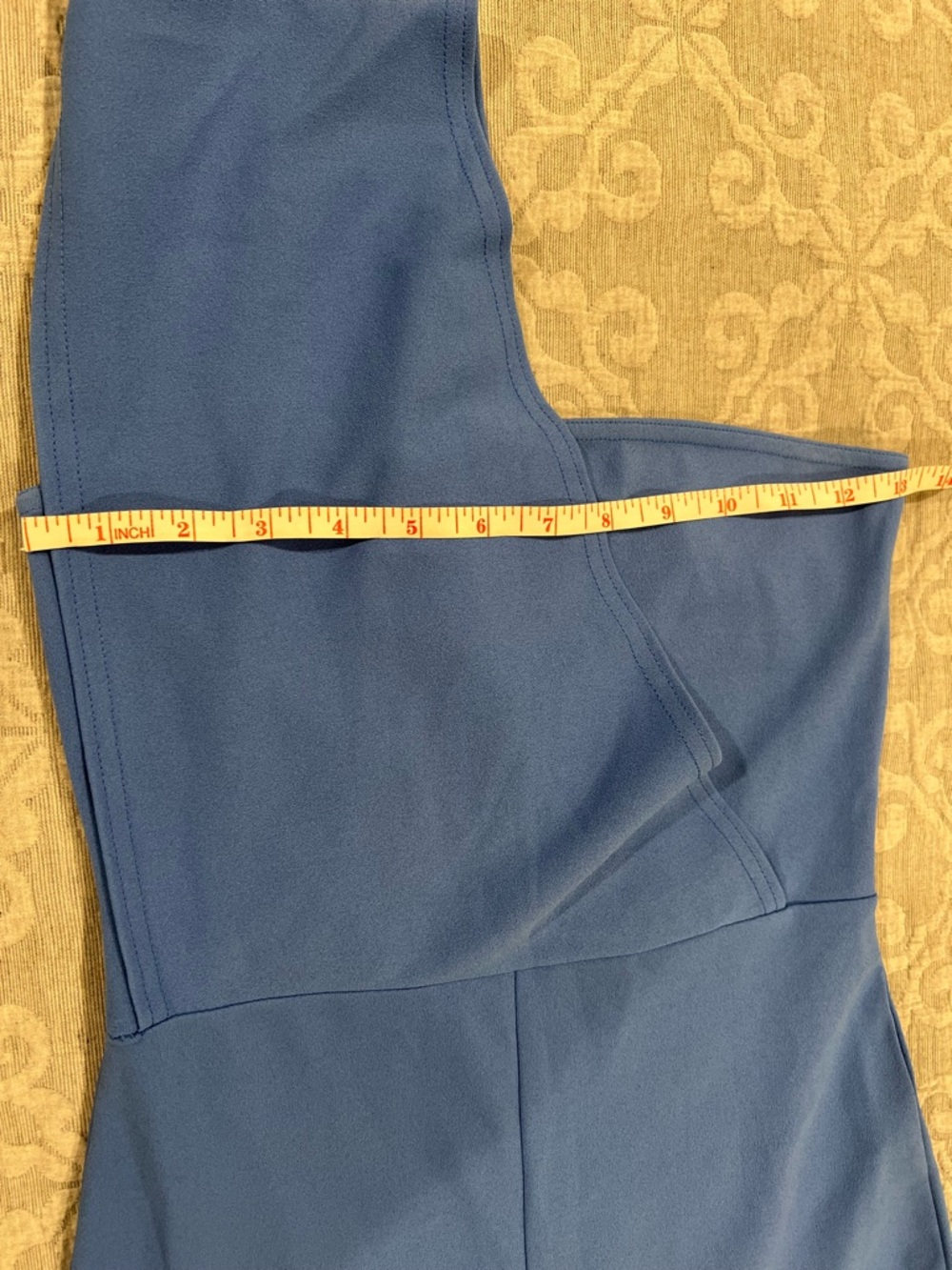 PrettyLittleThing One-Shoulder Blue Jumpsuit - Picture 3 of 5